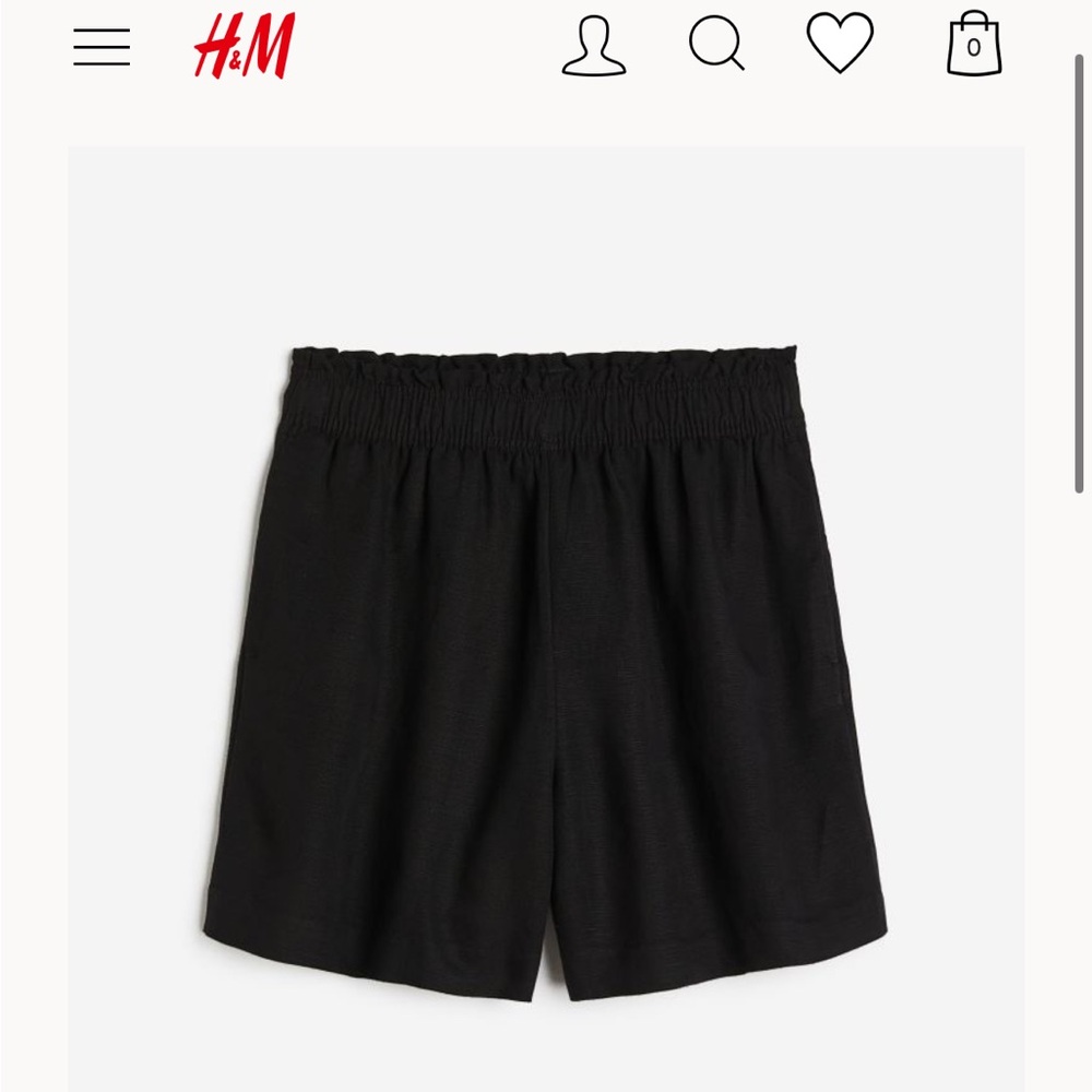 H&M | Linen blend pull-on shorts